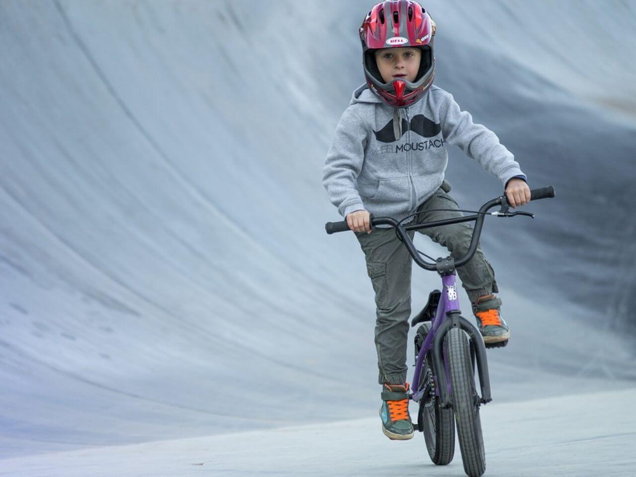 Child on bmx bike