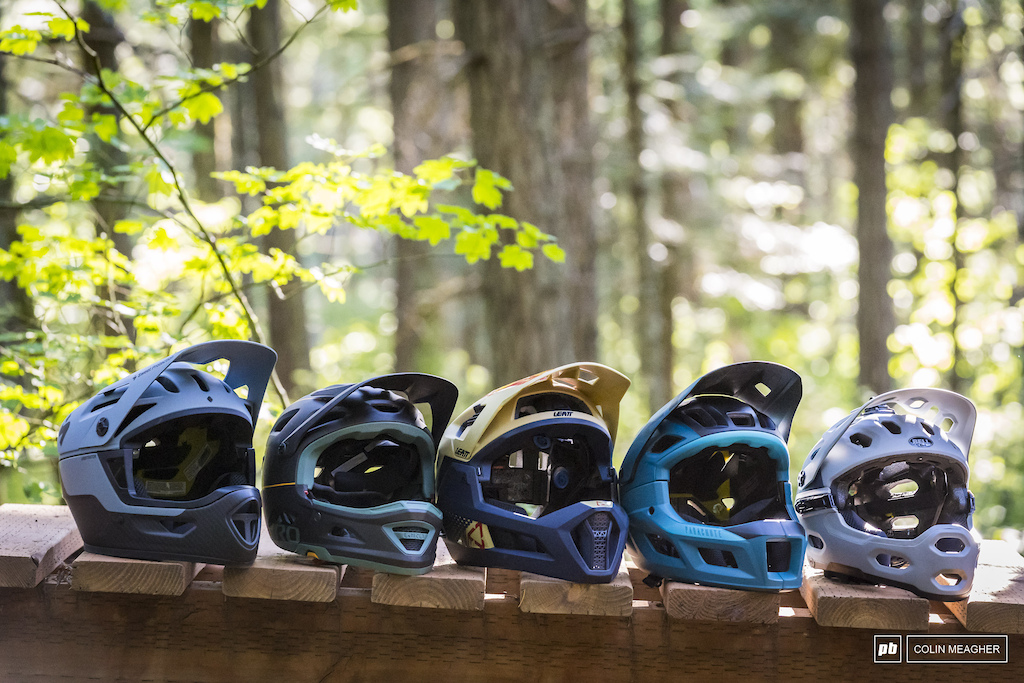 Different types of BMX helmets. 